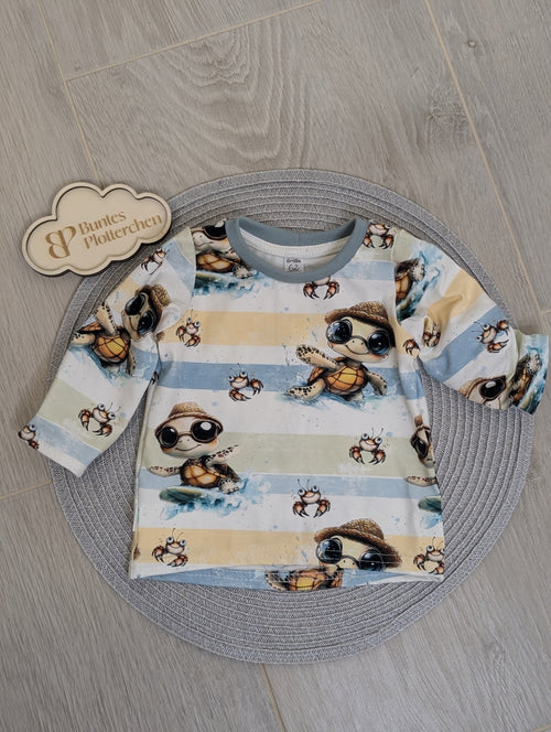 Coole Surfer-Schildkröten-Shirt